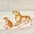 Swarovski Golden Retriever Set Mom and Pup Retired Gold Perfect for dog lovers! Designer: Heinz Tabertshofer Introduced:...