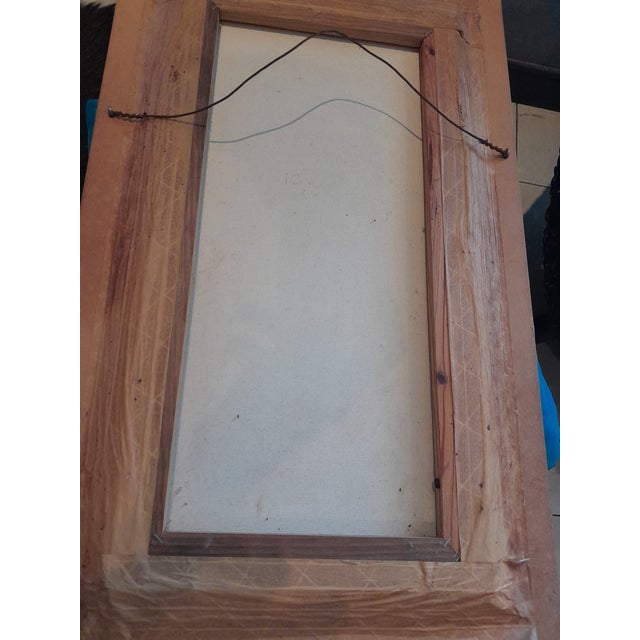 Asparagus "Down by the River" Landscape Oil Painting Signed E.Walker, Framed For Sale - Image 8 of 9