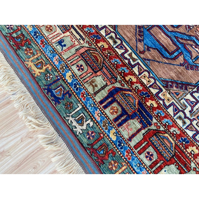 Vintage Ersari Wool Rug, Camel Bird Gul For Sale - Image 6 of 13
