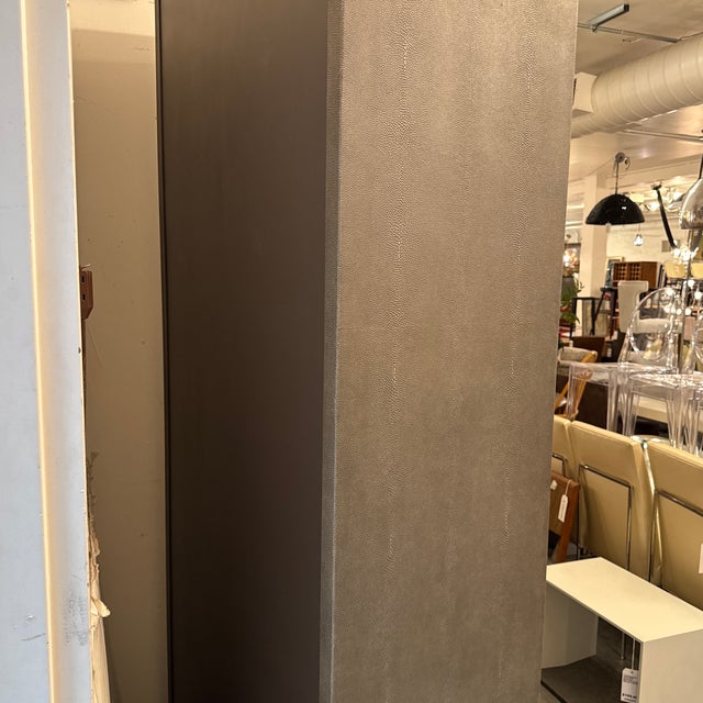 Restoration Hardware Graydon Shagreen Cabinet For Sale - Image 11 of 13