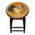 Unique & Whimsical Hand Painted Bar Height Rooster Stool For Sale
