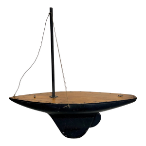 Fantastic Authentic Antique Model SailBoat Old Paint Surface Wonderful Patina Pond Boat