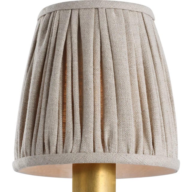 Traditional Visual Comfort Signature 4" Pleated Natural Linen Shade For Sale - Image 3 of 3
