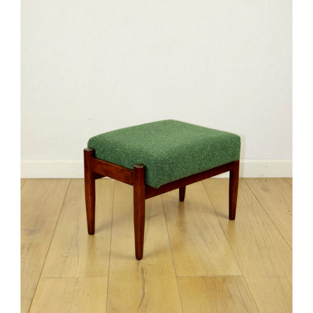 Green Bouclé Ottoman by Edmund Homa, 1970s For Sale - Image 4 of 7