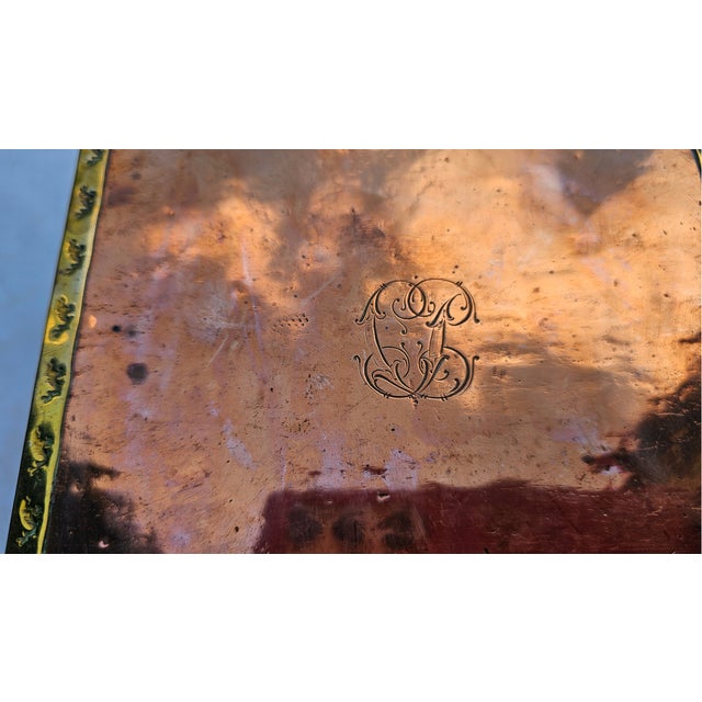Brown Pre-War Heraldic Box in Copper, 1890s For Sale - Image 8 of 9