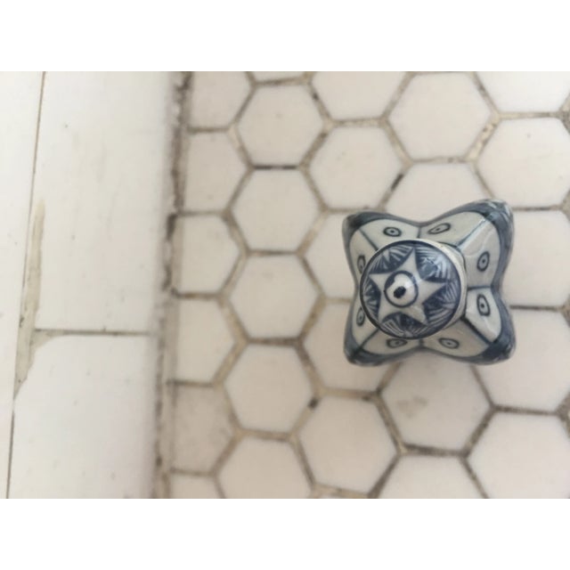 Ceramic Chinese Blue & White Porcelain Koi Fish Bottle For Sale - Image 7 of 7