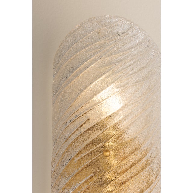Mitzi Shelley 5.75 in. 2 Light Wall Sconce in Vintage Gold Leaf Finish For Sale - Image 9 of 10
