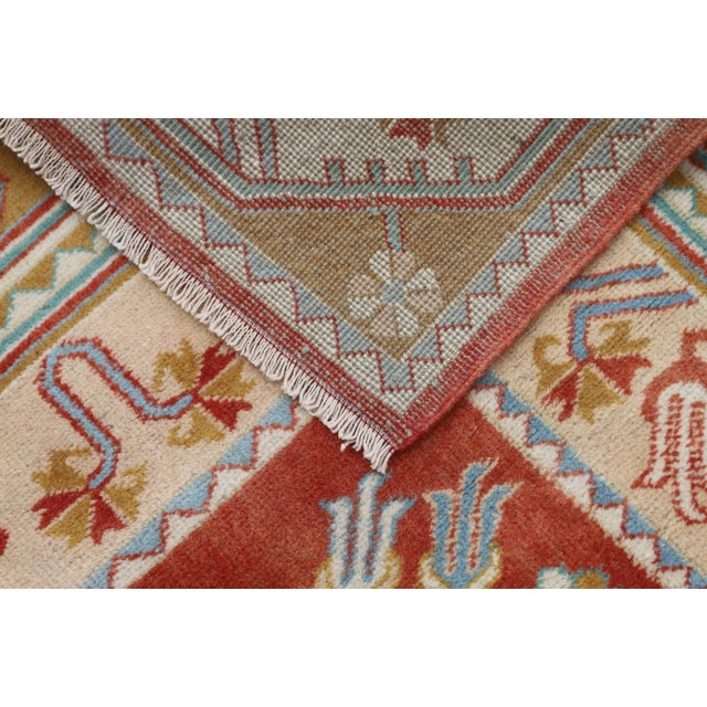 1970s Boho Style Handmade Cream Milas Area Rug For Sale - Image 11 of 12