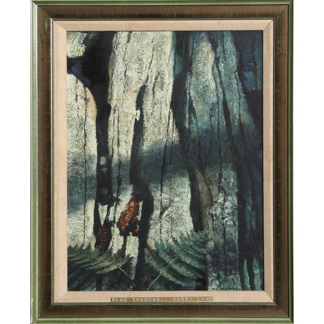Realism Harry Lane, Blue Shadows, Oil on Board For Sale - Image 3 of 3