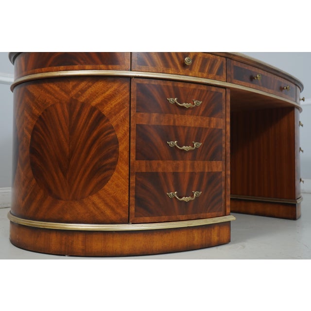 Italian Highly Inlaid World Map Executive Desk For Sale - Image 9 of 18