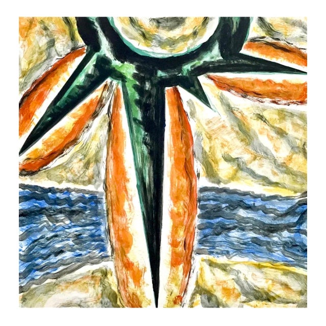 Gregory Amenoff (Contemporary American abstract painter, b. 1948), Monotype Monoprint (1990) Hand signed in pencil lower...