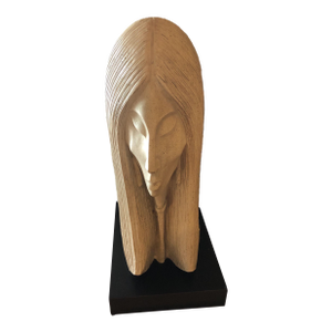 Native American Acoma Woman Table Sculpture 1986 Austin Productions
