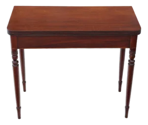 Antique Inlaid Mahogany Folding Card or Tea Table, 1800s