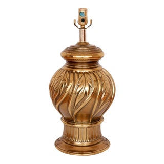Large Regency Brass Table Lamp For Sale