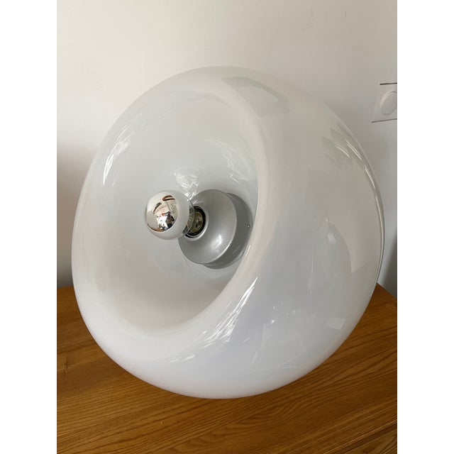 Metal Space Age Pair of Vacuna Murano Glass Lamps by Artemide, Italy, 1968 For Sale - Image 7 of 12