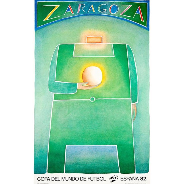 Jean-Michel Folon, Soccer World Cup 1982, Lithograph For Sale - Image 5 of 5
