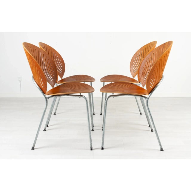Trinidad teak dining chairs by Nanna Ditzel for Fredericia Stolefabrik Denmark 1990s When designing the Trinidad Chair...