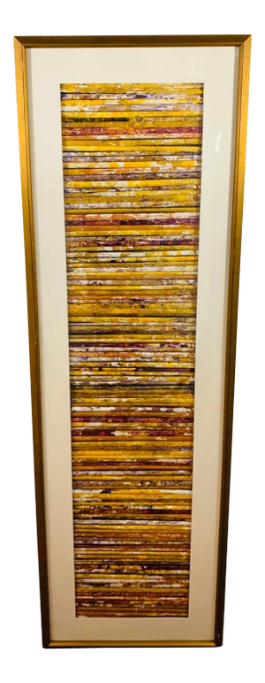 Contemporary Abstract Mixed-Media Painting by Cheryl & Steven Ward, Framed