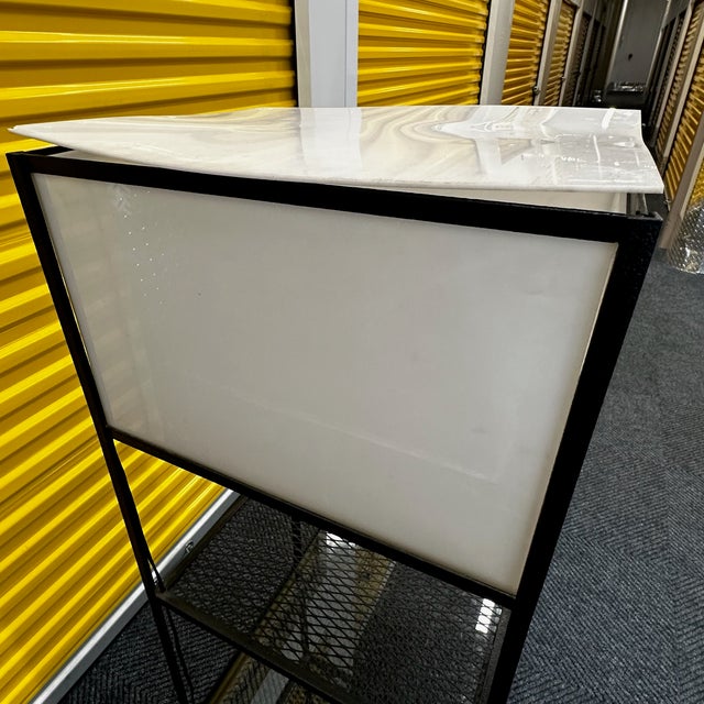 1950s Attributed to Frederic Weinberg Mid Century Modern Etagere Shelving Unit Floor Lamp For Sale In New York - Image 6 of 8