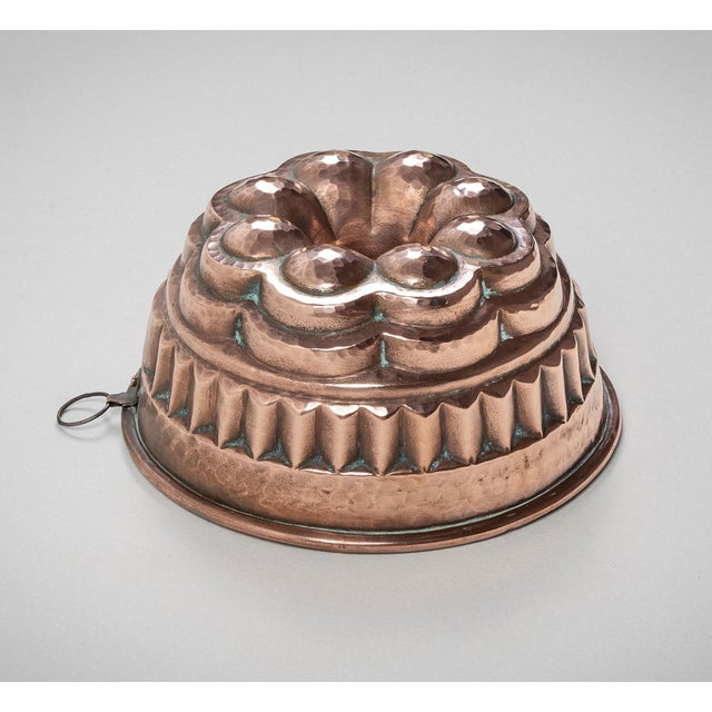 English Antique English Copper Bundt Mold For Sale - Image 3 of 4