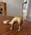 Metal Mid-Century Brass Cat Figurine For Sale - Image 7 of 7