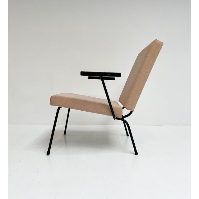 Beige Cream Gispen 1407 Armchair by Wim Rietveld, 1950s For Sale - Image 8 of 15