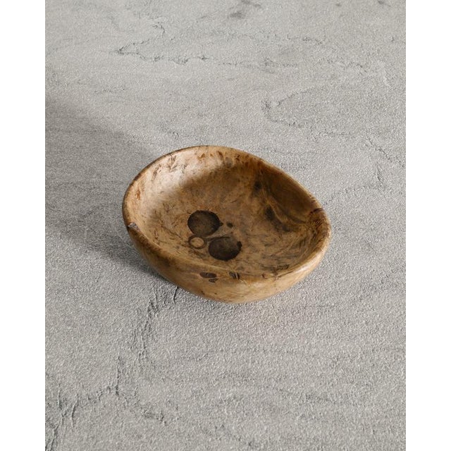 Small Decorative Antique Swedish Wooden Birch Bowl, 1900s For Sale - Image 3 of 5