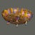 Vintage Oval Footed Iridescent Carnival Glass Fruit Bowl Center Piece For Sale - Image 4 of 7