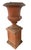 Vintage Italian Terracotta Garden Urn on Pedestal For Sale - Image 4 of 12