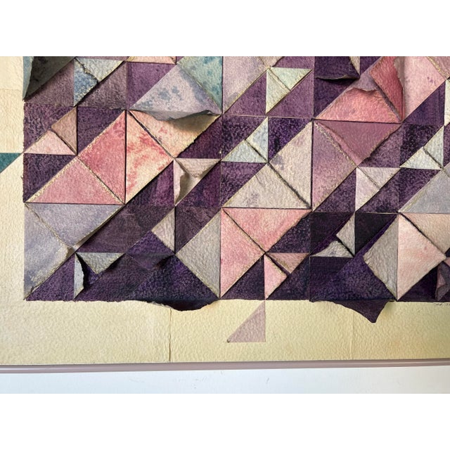 70's Postmodern Mixed Media Collage Wall Art by British Artist Carol Owen For Sale - Image 9 of 13