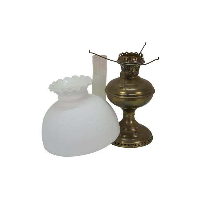 American Antique Aladdin Mantle Lamp Co Brass Converted Hurricane Oil Lantern Lamp 20" For Sale - Image 3 of 18