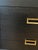 Ebony Frankl Mont Deco Inspired Set of Mid Century Chests of Drawers Black Brass Accents For Sale - Image 8 of 17