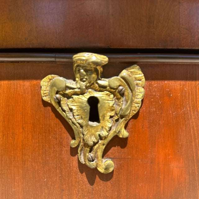 18th C Marble Top Bombe Commode With Gilt Bronze Hardware Dresser For Sale - Image 12 of 12
