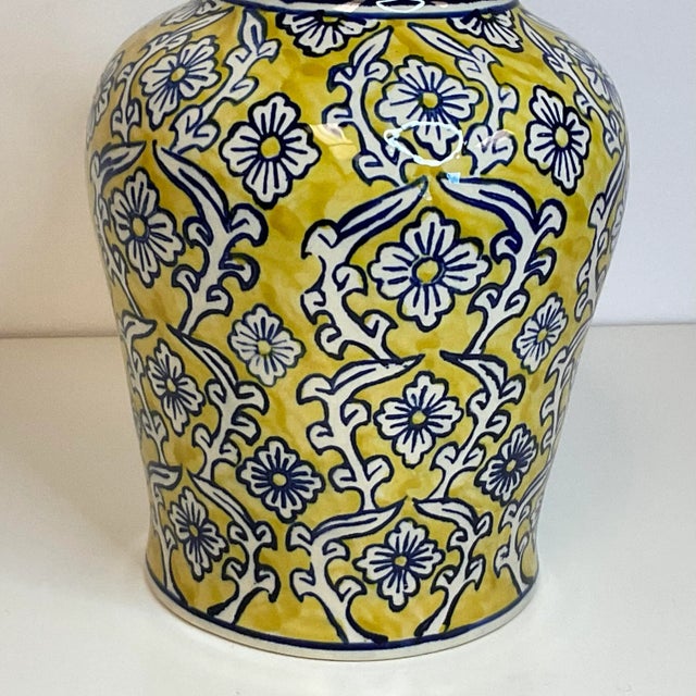 Chinoiserie Mid 20th Century Chinoiserie Boho Chic Hollywood Regency Ginger Jar For Sale - Image 3 of 12