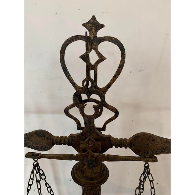 Metal 20th Century Jewelers Balance Plate in Brass and Marble For Sale - Image 7 of 11