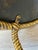 1960s Vintage Italian Hollywood Regency Gilt Metal Rope & Tassel Vanity Stool For Sale - Image 5 of 10
