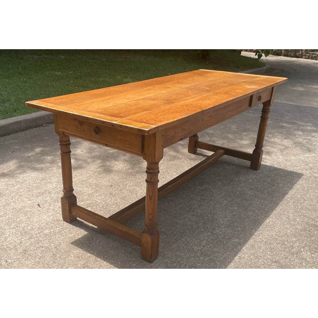 Brown French Bakery Dining Table With Pegged Construction For Sale - Image 8 of 12