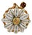 Vintage 14k Yellow Gold Enamel "He Loves Me" Daisy Pendant For Sale