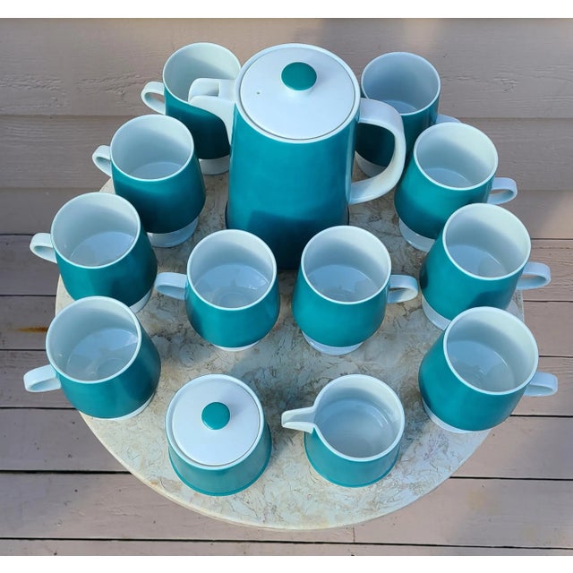 Mid-Century Contempo Frost Tea Set- 15 Pieces For Sale - Image 11 of 13