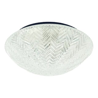 Mid-Century Modern Geometric Glass Flush Mount from Limburg, Germany, 1970s For Sale