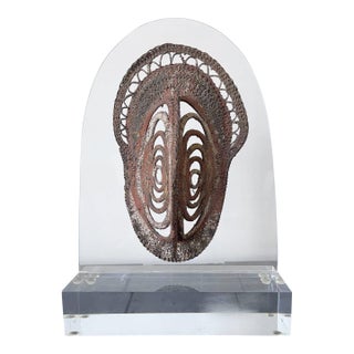 Fiber Polychrome Mask Yam Ancestor Papua New Guinea For Sale