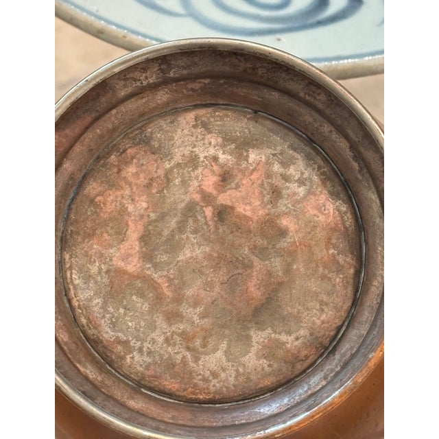 Vintage European Decorative Copperware Pitcher / Copperware Vase For Sale - Image 10 of 11