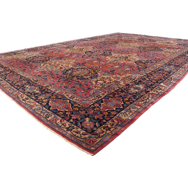 77565 Antique Persian Lilihan Rug, 11'06 x 17'04. The Aristocratic Reverie: An Antique Persian Lilihan Masterpiece of...