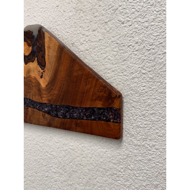 Handcrafted Live Edge Wood Decorative Panel For Sale - Image 10 of 12