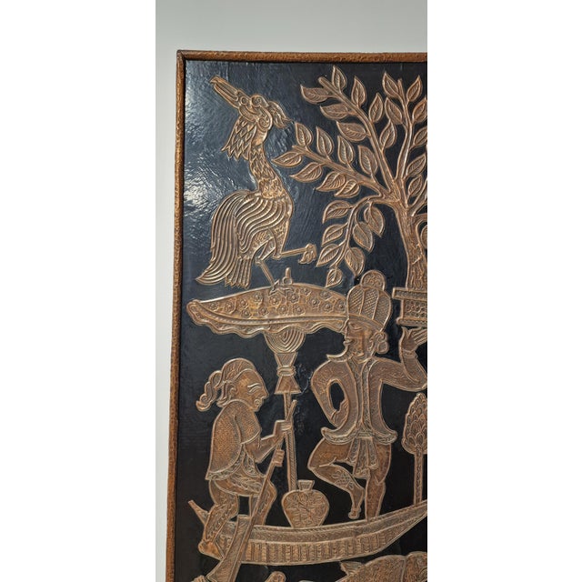 Cantilevered Copper and Enamel Panel by Giorgio Zanini, 1970s For Sale - Image 3 of 12