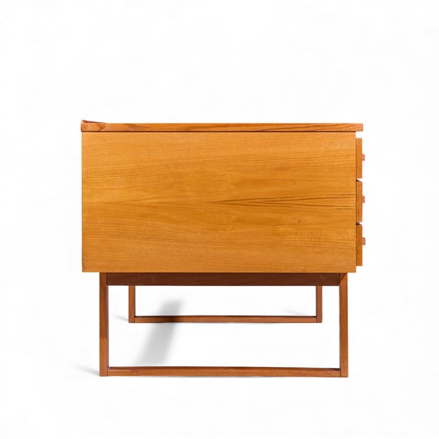 Dyrlund Dyrlund Mid Century Danish Teak Desk For Sale - Image 4 of 11