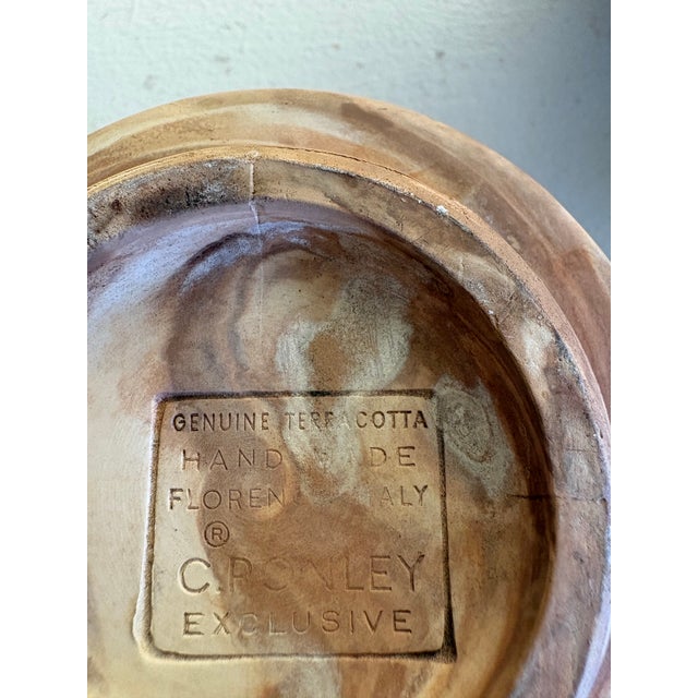 Terra Cotta 1990s Handmade Italian Terracotta Marbleized Planter by Conley Exclusive, Florence Italy For Sale - Image 8 of 10