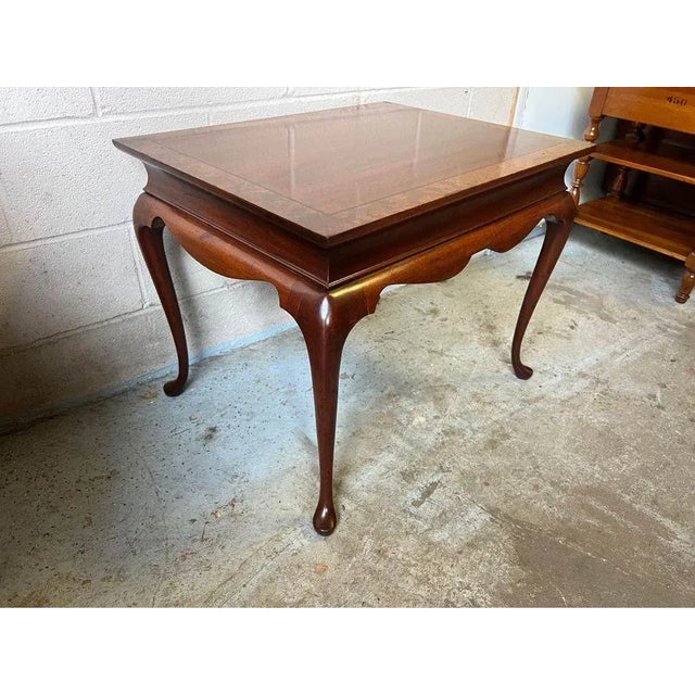値下　激レア30s  antique vintage Table Mid 20th Century Vintage Queen Anna Solid Cherry Inlaid