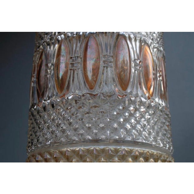 Brass 1950s Mid-Century Modern Stunning Vistosi 1950s Murano Glass Pendant Chandelier For Sale - Image 8 of 10