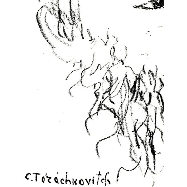 Constantin Terechkovitch - Portrait - Original Lithograph 1957 For Sale - Image 4 of 6